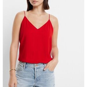 Express Red V-Neck Camisole Adjustable Spaghetti Strap Tank Top Size M